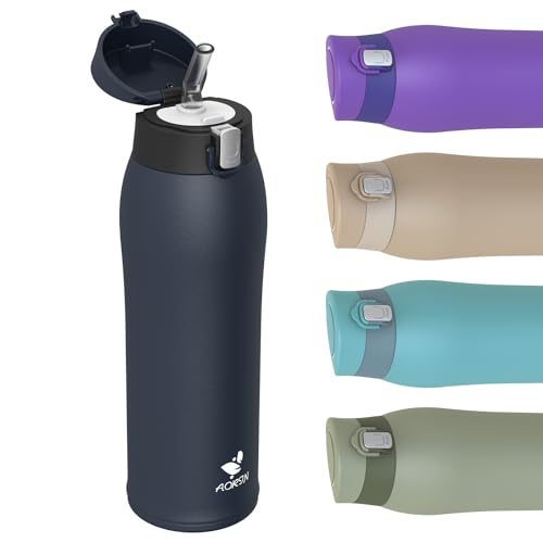 AORIN Trinkflasche - 750ml - 18/8 Edelstahl Wasserflasche Auslaufsicher -Trinkflasche mit Strohhalm BPA-Frei | Schule, Sport, Wasser, Fahrrad AORIN Trinkflasche - 750ml - 18/8 Edelstahl Wasserflasche Auslaufsicher -Trinkflasche mit Strohhalm BPA-Frei | Schule, Sport, Wasser, Fahrrad von AORIN