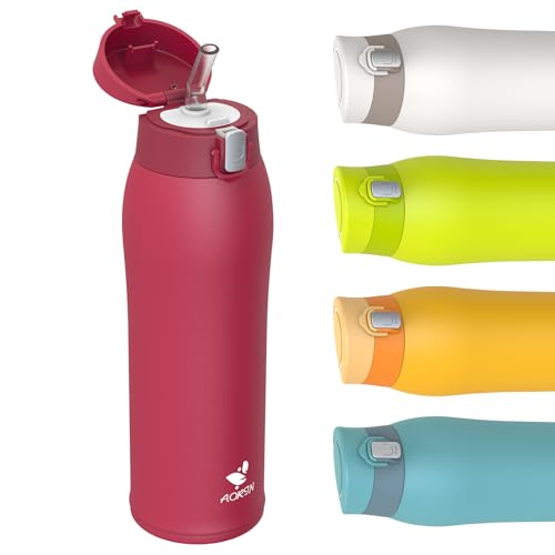 AORIN Trinkflasche - 750ml - 18/8 Edelstahl Wasserflasche Auslaufsicher -Trinkflasche mit Strohhalm BPA-Frei | Schule, Sport, Wasser, Fahrrad AORIN Trinkflasche - 750ml - 18/8 Edelstahl Wasserflasche Auslaufsicher -Trinkflasche mit Strohhalm BPA-Frei | Schule, Sport, Wasser, Fahrrad von AORIN