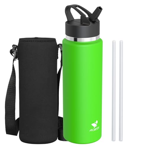 AORIN Trinkflasche Edelstahl, 1000ml Auslaufsichere Wasserflasche mit Strohhalm, BPA-Frei Trinkflasche Kinder, Vakuumisolierte Thermoskanne für Sport, Schule, Fitness, Outdoor AORIN Trinkflasche Edelstahl, 1000ml Auslaufsichere Wasserflasche mit Strohhalm, BPA-Frei Trinkflasche Kinder, Vakuumisolierte Thermoskanne für Sport, Schule, Fitness, Outdoor von AORIN