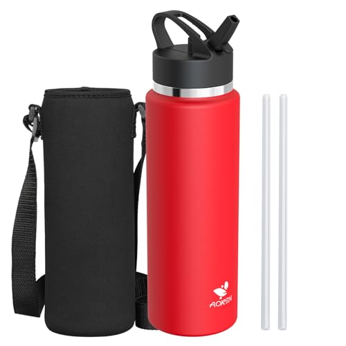 AORIN Trinkflasche Edelstahl, 1000ml Auslaufsichere Wasserflasche mit Strohhalm, BPA-Frei Trinkflasche Kinder, Vakuumisolierte Thermoskanne für Sport, Schule, Fitness, Outdoor AORIN Trinkflasche Edelstahl, 1000ml Auslaufsichere Wasserflasche mit Strohhalm, BPA-Frei Trinkflasche Kinder, Vakuumisolierte Thermoskanne für Sport, Schule, Fitness, Outdoor von AORIN