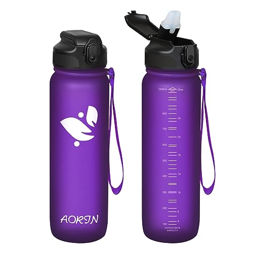AORIN Trinkflasche mit Strohhalm, 1L Trinkflasche Kinder BPA Frei, Tritan Auslaufsicher Wasserflasche, Geeignet für Sport, Fitness, Laufen, Yoga, Fahrrad, Outdoor AORIN Trinkflasche mit Strohhalm, 1L Trinkflasche Kinder BPA Frei, Tritan Auslaufsicher Wasserflasche, Geeignet für Sport, Fitness, Laufen, Yoga, Fahrrad, Outdoor von AORIN