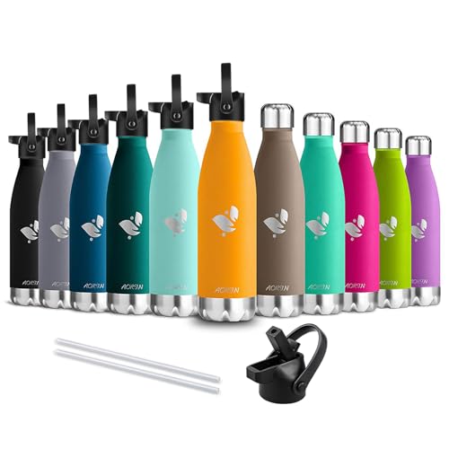 AORIN Vakuum-Isolierte Trinkflasche - 500ml - Wasserflasche BPA-Frei,24 H Kühlen & 12 H Warmhalten, Ideale Thermosflasche für Kinder, Schule, Sport, Outdoor, Fahrrad, Fitness AORIN Vakuum-Isolierte Trinkflasche - 500ml - Wasserflasche BPA-Frei,24 H Kühlen & 12 H Warmhalten, Ideale Thermosflasche für Kinder, Schule, Sport, Outdoor, Fahrrad, Fitness von AORIN