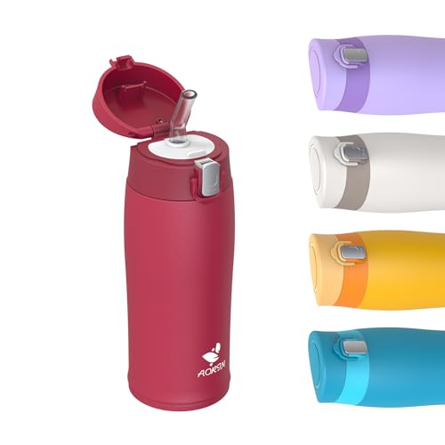 AORIN Trinkflasche - 350ml - 18/8 Edelstahl Wasserflasche Auslaufsicher -Trinkflasche Kinder mit Strohhalm BPA-Frei | Schule, Sport, Wasser, Fahrrad AORIN Trinkflasche - 350ml - 18/8 Edelstahl Wasserflasche Auslaufsicher -Trinkflasche Kinder mit Strohhalm BPA-Frei | Schule, Sport, Wasser, Fahrrad von AORIN
