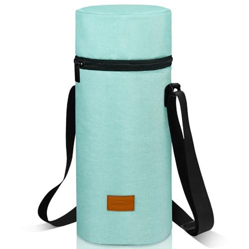 AOSBOS Große Kühltasche für 1,5L Weinflasche Champagner Flaschenhalter mit verstellbarem Schultergurt für Picknick Camping Abend klassischer & Schlichter Stil Türkis AOSBOS Große Kühltasche für 1,5L Weinflasche Champagner Flaschenhalter mit verstellbarem Schultergurt für Picknick Camping Abend klassischer & Schlichter Stil Türkis von AOSBOS