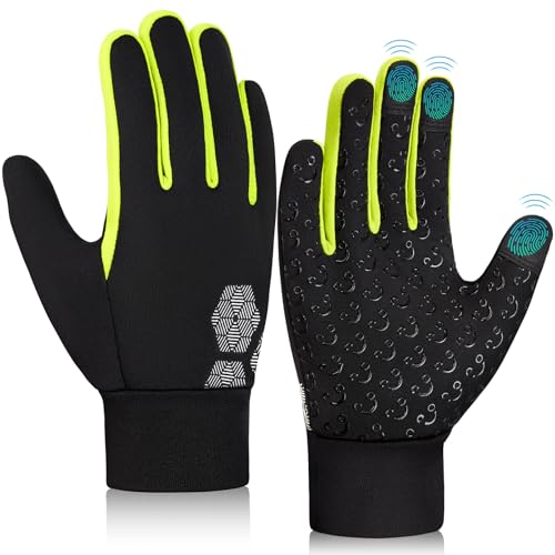 AOTOW Kinder Handschuhe Winter Thermo Laufhandschuhe - Touchscreen Thermo Fahrradhandschuhe Warm Kinderhandschuhe Warme Fahrrad Gloves Winddichte Schwarz Reithandschuhe für 4-12 Jahre Kind Jung Mädch AOTOW Kinder Handschuhe Winter Thermo Laufhandschuhe - Touchscreen Thermo Fahrradhandschuhe Warm Kinderhandschuhe Warme Fahrrad Gloves Winddichte Schwarz Reithandschuhe für 4-12 Jahre Kind Jung Mädch von AOTOW