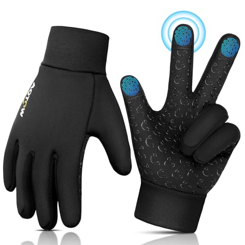 AOTOW Kinder Winter Warme Laufhandschuhe Touchscreen - Thermo Fahrradhandschuhe Kinderhandschuhe Rutschfester Sporthandschuh Winddicht Winterhandschuhe mit Fleecefutter zum Laufen Fahrrad Wandern AOTOW Kinder Winter Warme Laufhandschuhe Touchscreen - Thermo Fahrradhandschuhe Kinderhandschuhe Rutschfester Sporthandschuh Winddicht Winterhandschuhe mit Fleecefutter zum Laufen Fahrrad Wandern von AOTOW