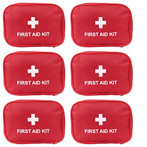 AOUTACC Leere Erste-Hilfe-Tasche, leicht, leer, für den Notfall zu Hause, im Büro, Auto, Outdoor, Boot, Camping, Wandern, 6 Stück (nur Tasche) von Aoutacc