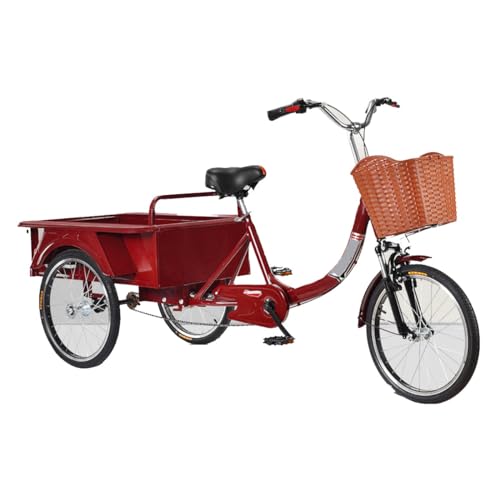 AOZENG Tricycle Pour Adultes, Tricycle À 3 Roues, 20 Inchs Single Speed Cruiser Trike with Large Basket, Vélo À 3 Roues Pour Adultes, Pour Les Loisirs, Le Shopping, Etc.(S) von AOZENG
