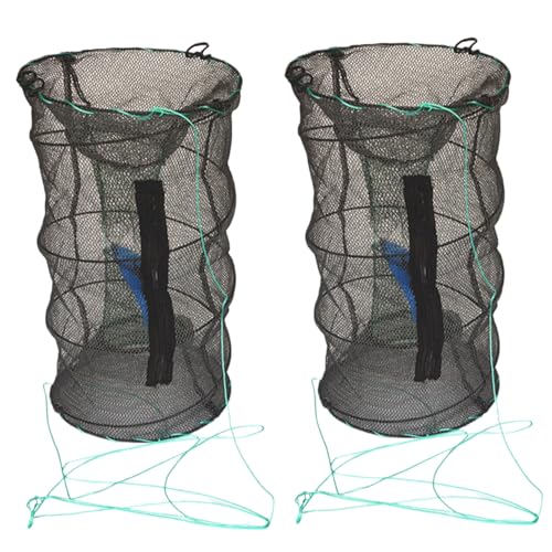 2pcs Minnow Trap 12x24 '' Crawfish -Falle 0,12 '' Mesh Crab Trap Fischfalle zum Angeln Stabiler Mesh Crawdad Trap für -Garnelennetz -Falle außerhalb der Sportartikelzubehör von AOpghY