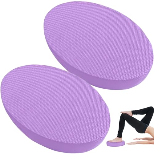 AOpghY 2pcs Schaumbalancepad Oval Weiche Anti-Rutsch-Yoga-Pad-Polsterschutz mit geschlossener Zellstruktur 2in Dickes Training Gleichgewicht (lila) Sportartikel von AOpghY