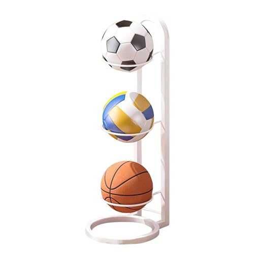 AOpghY Basketballhalter 3 Schicht Basketballständer Kohlenstoffstahl Hochleistungsbasketball Rack Lackiert näserfreie Mehrzweck-vertikale Ballregal für Heimsportwaren von AOpghY