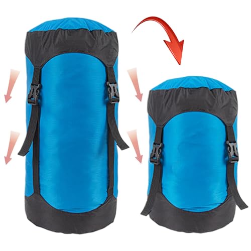 AOpghY Ultraleichter Kompressionssack Kompressionsbeutel für Schlafsack Kompressionsbeutel mit Kordelzug und Deckel Nylon-Packsack Aufbewahrungstasche für Outdoor-Reisen Outdoor-Sportartikel von AOpghY