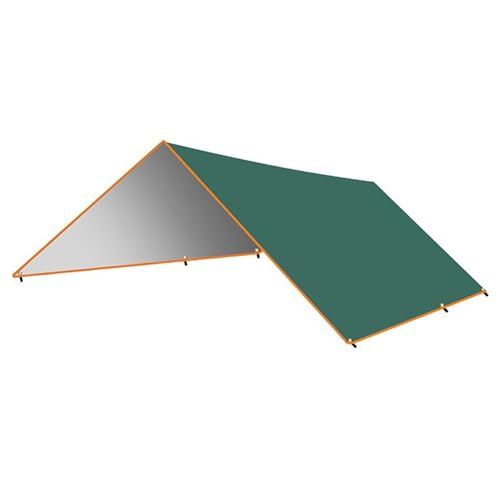 Camping -Plane 9.8x9.8ft wasserdichtes Sonnenschutz Tarke Tragbares Planenhaus mit 6 Seilen Armee Green Plane Shelter zum Rucksack, Wandern, Fischen, Picknick im Freien Campingzubehör im Freien von AOpghY