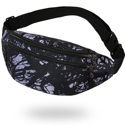 Fanny Pack für Männer Frauen, Nylon Chest -Tasche 12 x 6 Zoll Crossbody Bag Einstellbare wasserdichte Reißverschluss -Abschluss -Umhängetasche für Reisen Sport täglich Verwenden Sie Modes Bags von AOpghY