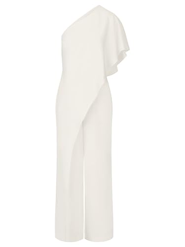 APART Fashion Damen One-Shoulder-Jumpsuit, asymmetrischer Overall mit weitem Bein, ärmelloses Abendoutfit, fließender formeller Strampler, stilvolle Partykleidung APART Fashion Damen One-Shoulder-Jumpsuit, asymmetrischer Overall mit weitem Bein, ärmelloses Abendoutfit, fließender formeller Strampler, stilvolle Partykleidung von APART Fashion