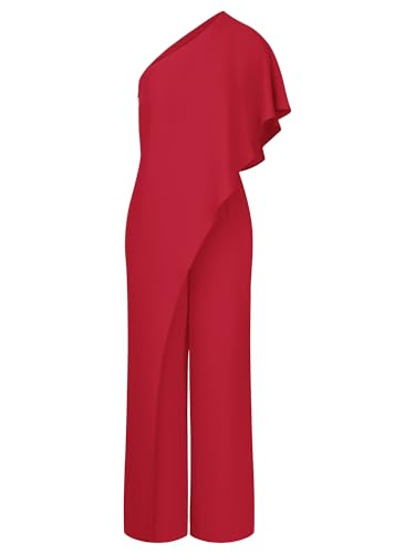 APART Fashion Damen One-Shoulder-Jumpsuit, asymmetrischer Overall mit weitem Bein, ärmelloses Abendoutfit, fließender formeller Strampler, stilvolle Partykleidung APART Fashion Damen One-Shoulder-Jumpsuit, asymmetrischer Overall mit weitem Bein, ärmelloses Abendoutfit, fließender formeller Strampler, stilvolle Partykleidung von APART Fashion