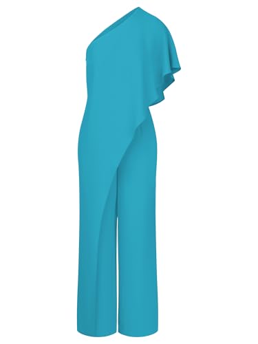 APART Fashion Damen One-Shoulder-Jumpsuit, asymmetrischer Overall mit weitem Bein, ärmelloses Abendoutfit, fließender formeller Strampler, stilvolle Partykleidung APART Fashion Damen One-Shoulder-Jumpsuit, asymmetrischer Overall mit weitem Bein, ärmelloses Abendoutfit, fließender formeller Strampler, stilvolle Partykleidung von APART Fashion