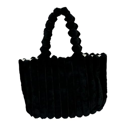 APLVFFZH Damen Plüsch Tragetasche, Süße Umhängetaschen Kunstfell, Flauschige Tasche, Flauschige Beuteltasche, Women Plush Tote Bag, lässige Plüsch-Umhängetasche für Frühling Herbst und Winter, Schwarz APLVFFZH Damen Plüsch Tragetasche, Süße Umhängetaschen Kunstfell, Flauschige Tasche, Flauschige Beuteltasche, Women Plush Tote Bag, lässige Plüsch-Umhängetasche für Frühling Herbst und Winter, Schwarz von APLVFFZH