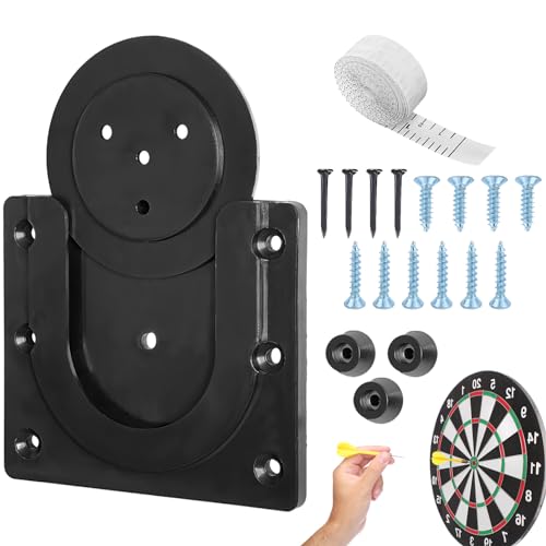 Dart Board Wandhalter für Steeldartboards,Bristle Board Wandhalter Dartscheiben Zubehör Halterung zum Aufhängen Schwarz Dart Board Wandhalter für Steeldartboards,Bristle Board Wandhalter Dartscheiben Zubehör Halterung zum Aufhängen Schwarz von APOMOONS