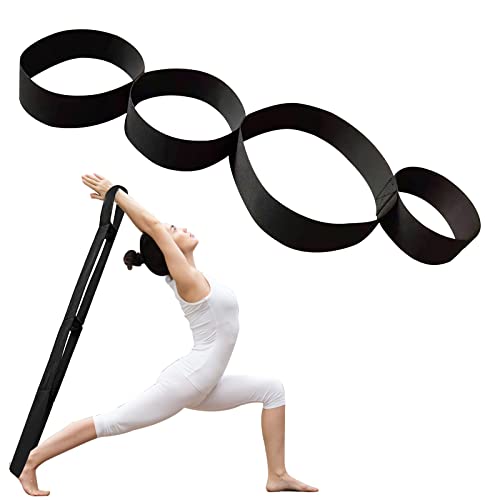APOMOONS Yoga Band 4 Schlaufen - Dehnungsband Stretching & Yogagurt für Yoga Pilates & Faszien Training, Erleichterte Dehnhilfe & Nachhaltige Schmerztherapie, 100% Baumwolle lange Übungsschlaufe, 96cm APOMOONS Yoga Band 4 Schlaufen - Dehnungsband Stretching & Yogagurt für Yoga Pilates & Faszien Training, Erleichterte Dehnhilfe & Nachhaltige Schmerztherapie, 100% Baumwolle lange Übungsschlaufe, 96cm von APOMOONS