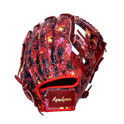 APSDPOA Baseball-Handschuhe, 100 % amerikanische Premium-KIP, Softball-Handschuhe für Erwachsene, Männer, Frauen, Jugendliche, Mädchen, Jungen, Infielder, Außenfelder, 24,9 cm, 25,4 cm, 25,4 cm, 27,9 von APSDPOA