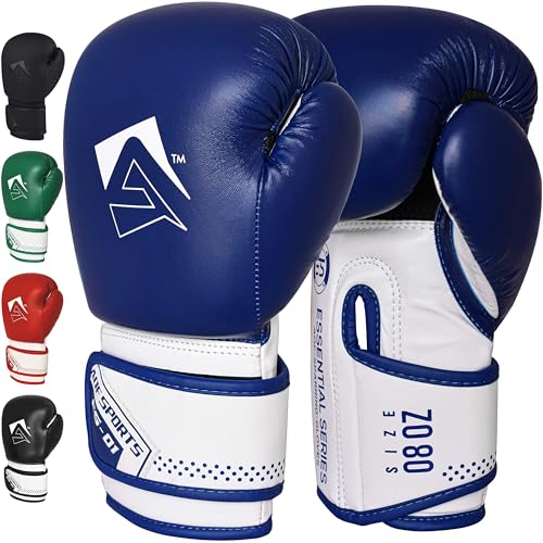 AQF Boxhandschuhe Für Boxen Und Box Training Box Handschuhe MMA, UFC Boxing Gloves Kickboxen Punching Sparring Boxsack Sandsack Muay Thai (Blau, 16oz) von AQF