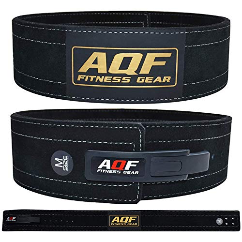 AQF Gewichthebergürtel Lever Schnalle, 4" Breit 10mm Dick Leder Wildlederfutter Kraftraining Gürtel, Lifting Belt, Gewichtsgürtel Für Fitness, Powerlifting, Sport & Deadlift Herren Damen (XL, Schwarz) AQF Gewichthebergürtel Lever Schnalle, 4" Breit 10mm Dick Leder Wildlederfutter Kraftraining Gürtel, Lifting Belt, Gewichtsgürtel Für Fitness, Powerlifting, Sport & Deadlift Herren Damen (XL, Schwarz) von AQF