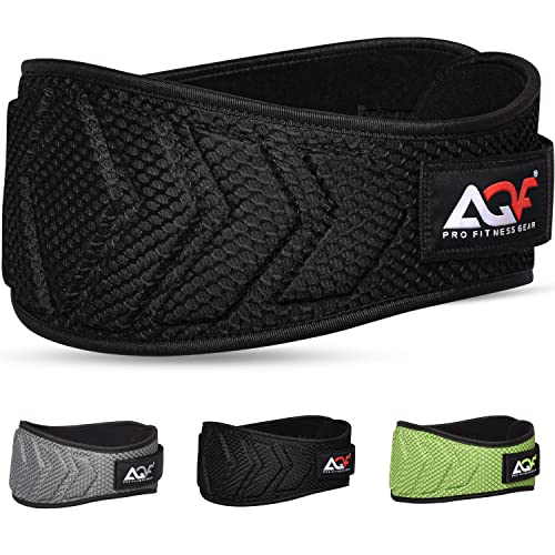 AQF Gewichthebergürtel 15.2 cm Breit Neopren Gebogen Rückenstütze Belt, Lendenwirbelstütze Gürtel, Kraftraining Gürtel, Trainingsgürtel, Bodybuilding Gürtel Herren Damen von AQF