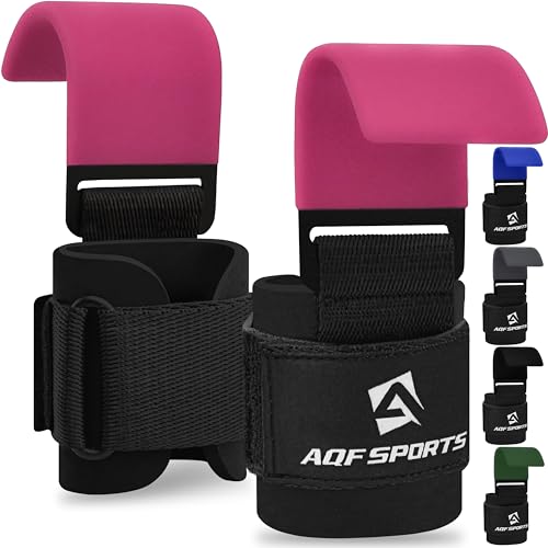 AQF Zughilfen Haken für Krafttraining - rutschfeste Griffe mit Gummibeschichtung, 8 mm Neopren gepolstertes mit Doppelnähten - Ideal für Powerlifting, Deadlift, Klimmzüge, Gewichtheben, Kraftsport AQF Zughilfen Haken für Krafttraining - rutschfeste Griffe mit Gummibeschichtung, 8 mm Neopren gepolstertes mit Doppelnähten - Ideal für Powerlifting, Deadlift, Klimmzüge, Gewichtheben, Kraftsport von AQF