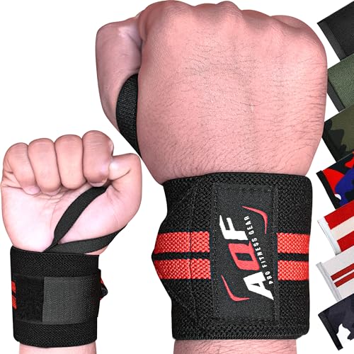AQF Handgelenk Bandagen Fitness, Gym Handgelenkstütze Bandagen Krafttraining, Sports Bodybuilding Handgelenkbandage, Wrist Wrap Für Crossfit & Powerlifting (Schwarz/Rot) AQF Handgelenk Bandagen Fitness, Gym Handgelenkstütze Bandagen Krafttraining, Sports Bodybuilding Handgelenkbandage, Wrist Wrap Für Crossfit & Powerlifting (Schwarz/Rot) von AQF