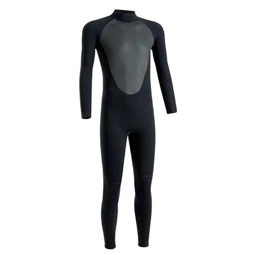 Neopren-Neoprenanzug, komplettes Tauchset für Herren, einteiliger Schnorchel- und Surfanzug, Winterwärme (Farbe: Ash Black, Größe: L) von AQHZB