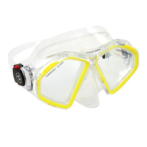 AQUALUNG Hawkeye Tauchmaske Transparent Yellow L von Aqua Lung