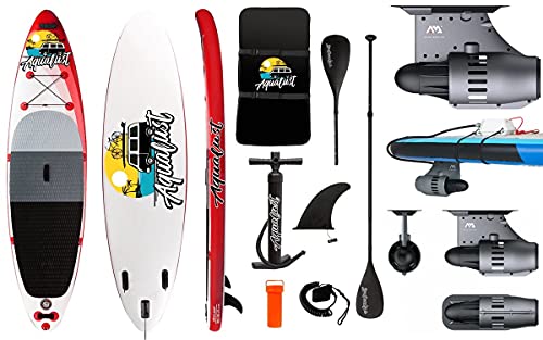 AQUALUST 10'6" SUP Board Stand Up Paddle Surf-Board BlueDrive S Power Fin Motor mit Akku red von AQUALUST