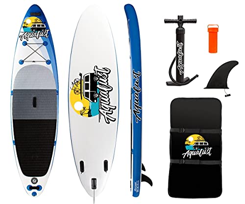 AQUALUST 10'6" SUP Board Stand Up Paddle Surf-Board aufblasbar ISUP 320x81x15cm Blue von AQUALUST