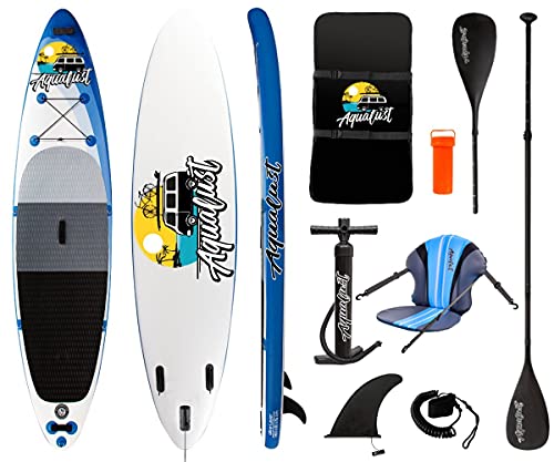 AQUALUST 12'0" SUP Board Stand Up Paddle Surf-Board Kajakpaddel Kajaksitz 365x81cm von AQUALUST