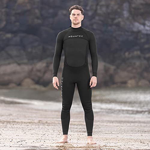 AQUATEC Neoprenanzug für Herren - 6 Größen & 3 Dicken | Surfen Tauchen Schwimmen (M, 5/4 mm Dicke - Fortgeschrittener) von AQUATEC