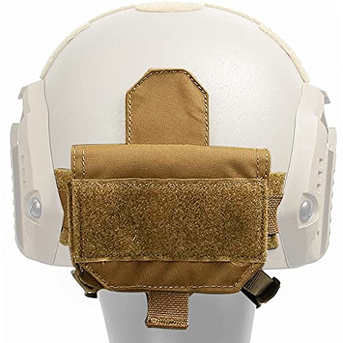 AQzxdc Airsoft Tactical Helmet Battery Pouch, Helm Counterweight NVG Pack, für OPS Fast BJ PJ MH Taktische Helme/Helm Zubehör,Beige von AQzxdc