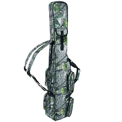 Arapaima Fishing Equipment® Allround Rutentasche mit 2, 3 oder 4 Innenfächern Rucksack für Angelruten, Rutenhalter und Kescher - Grey Wood 2 Innenfächer - 190 cm von Arapaima Fishing Equipment