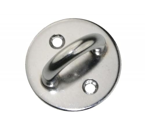 ARBO-INOX Augplatte Beschlag Zurröse rund Edelstahl A2 oder A4 (6 MM, A2) von ARBO-INOX