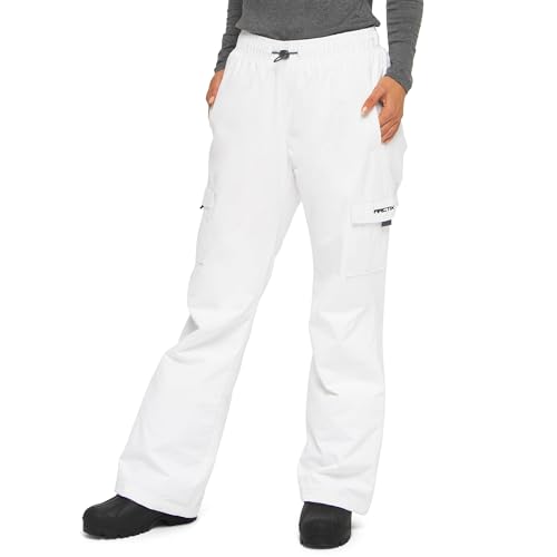 Arctix Damen Pull Over Lined Snow Pants Lumi Cargo-Schneehose zum Überziehen mit Fleece gefüttert, Weiß, Small Short von ARCTIX