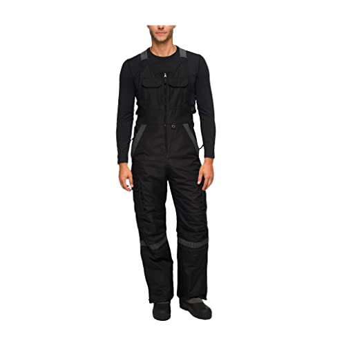 Arctix Herren Tundra Ballistic Bib Overalls mit zusätzlicher Sichtbarkeit, Schwarz, Größe 4XL/Schrittlänge 81,3 cm von Arctix