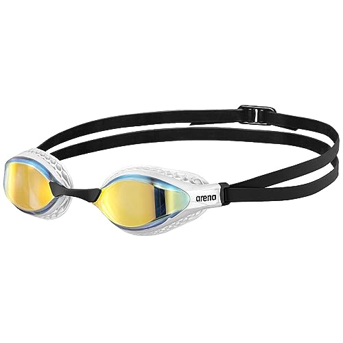 arena Airspeed Mirror Anti Beschlag Unisex Wettkampf Schwimmbrille für Erwachsene, Schwimmbrille mit Breiten Gläsern, UV-Schutz, 3 Austauschbaren Nasenstegen, Air-Seals Dichtungen von ARENA