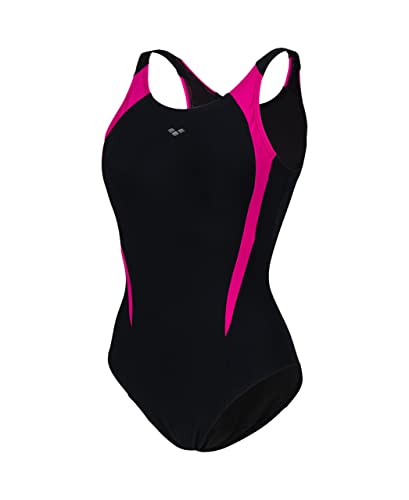 ARENA Damen Women's Bodylift Swimsuit Lola U Back Panel Badeanzüge, Black-rose Violet, 42 EU ARENA Damen Women's Bodylift Swimsuit Lola U Back Panel Badeanzüge, Black-rose Violet, 42 EU von ARENA