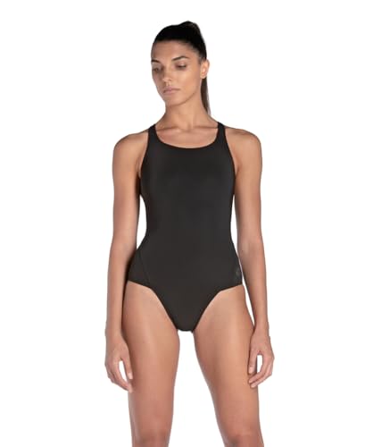 ARENA Damen Feel Damen-Badeanzug mit Mesh-Einsätzen, Powerback-, Schwarz, 44 ARENA Damen Feel Damen-Badeanzug mit Mesh-Einsätzen, Powerback-, Schwarz, 44 von ARENA