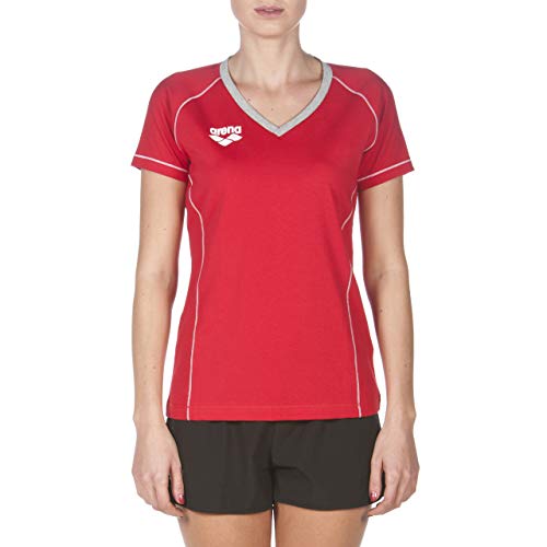 ARENA Damen Women's Team Line Short Sleeve T-Shirt Hemd, rot, XX-Small von ARENA
