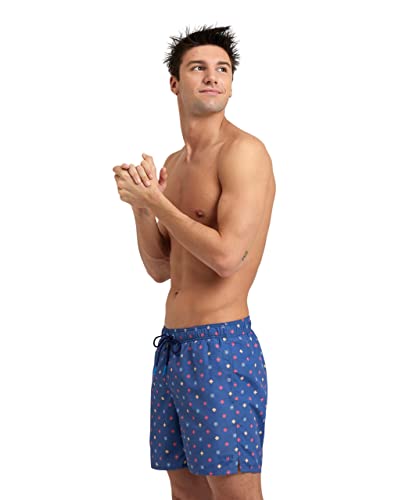 ARENA Herren Beach Boxer Allover Swim Trunks, Grey Blue Microflower Multi, XXL EU von ARENA