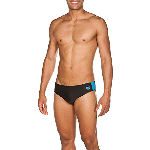 ARENA Herren Arena Badebukser til mænd Ren Badehose, Schwarz (Black-pix Blue-turqu), 90 EU von ARENA