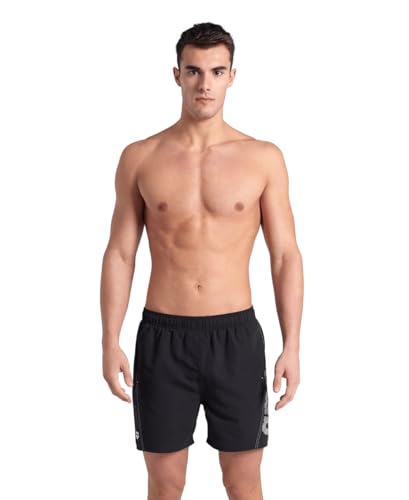 arena Fundamentals Logo Herren Strand- und Pool-Boxershorts, Herren Badeshorts aus weichem, recyceltem und schnell trocknendem Material, Strand-Boxershorts mit Netz-Innenslip von ARENA