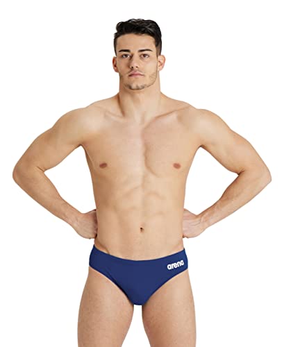 ARENA Herren Men's Team Swim Briefs Solid Badehosen Slip, Navy-white, 8 EU von ARENA