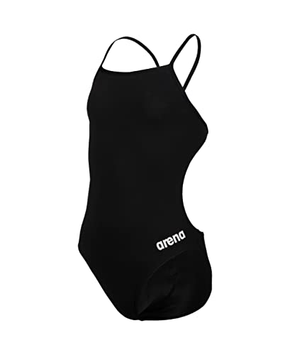 ARENA Mädchen Girl's Team Swimsuit Challenge Solid Badeanzüge, Black-white, 152 EU von ARENA